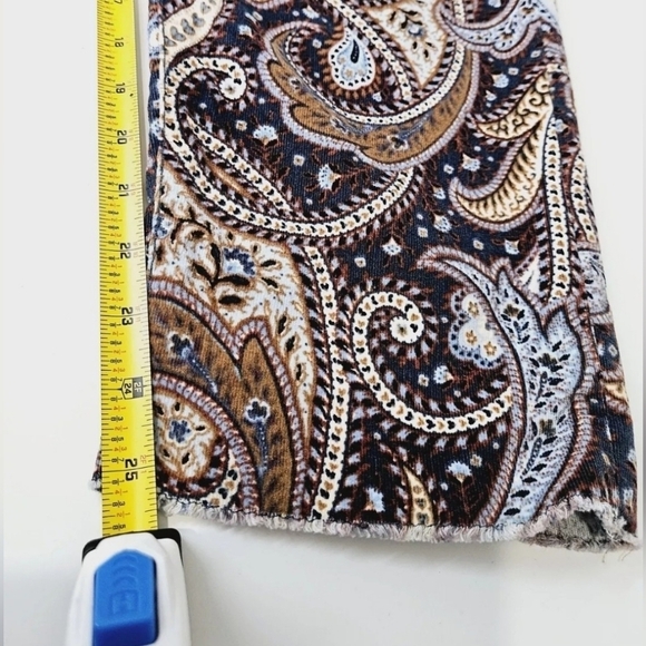 Free People Paisley Ankle Pants - Blue and Brown - Picture 15 of 16